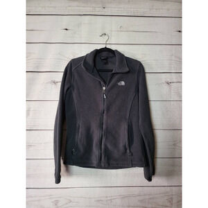 The‎ North Face Womens Fleece Jacket Black Waist Length Full Zip Collar M